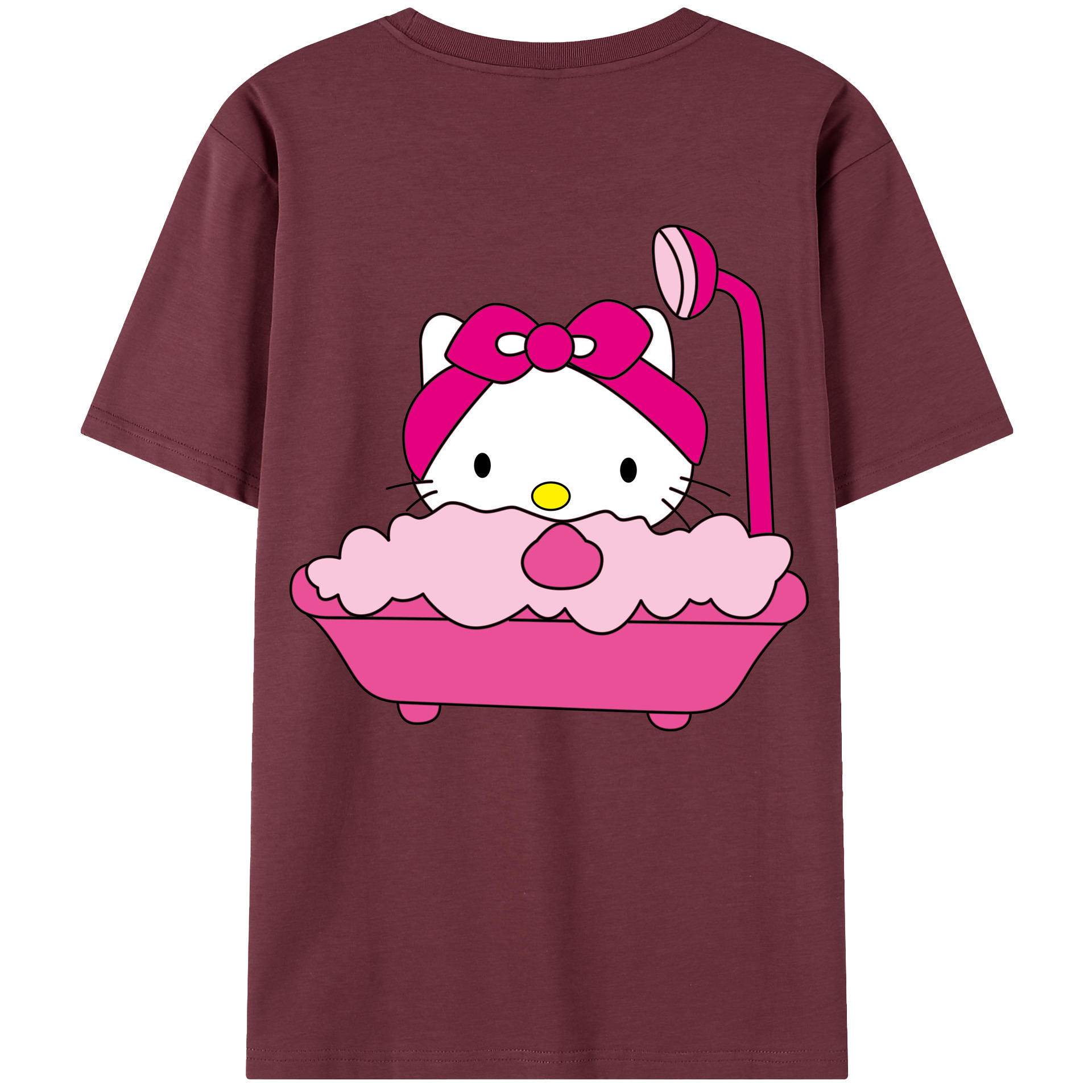 （画像用） Hello Kitty ハローキティ 綿100％半袖Tシャツ（背面プリント）